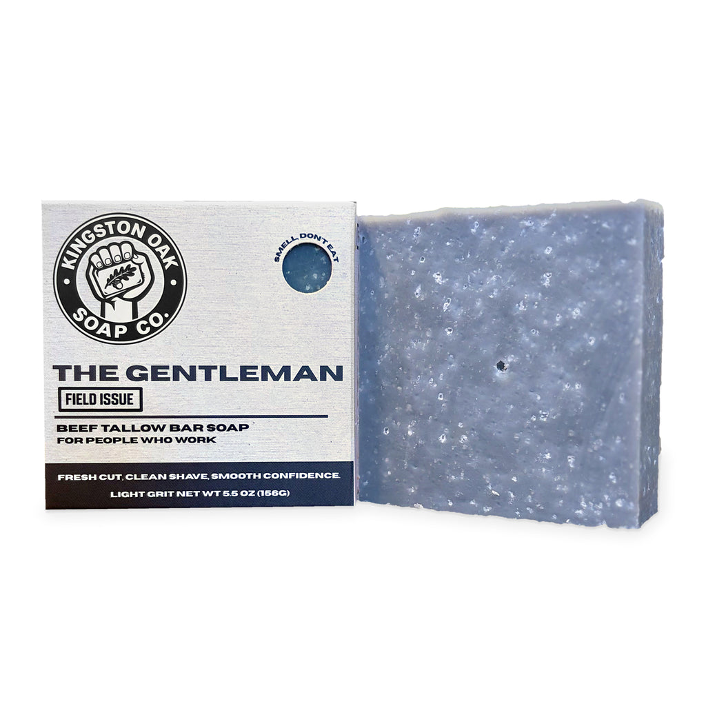 The Gentleman beef tallow bar soap - box front view