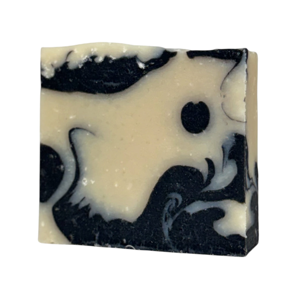 Shift Change black and cream beef tallow face and body bar